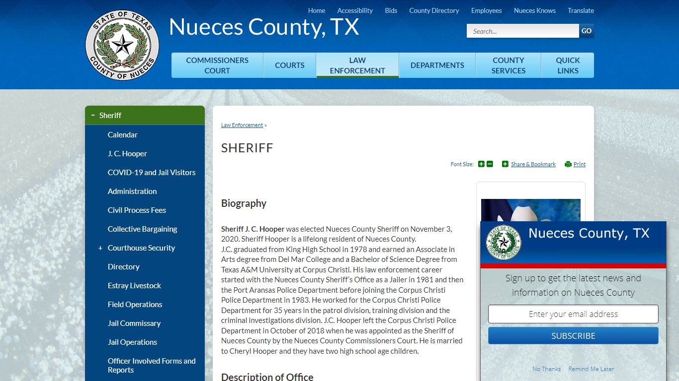 Sheriff | Nueces County, TX