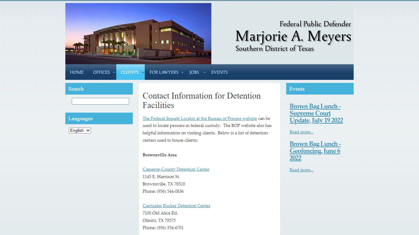 Federal Detention Facilities - fpdsdot.org