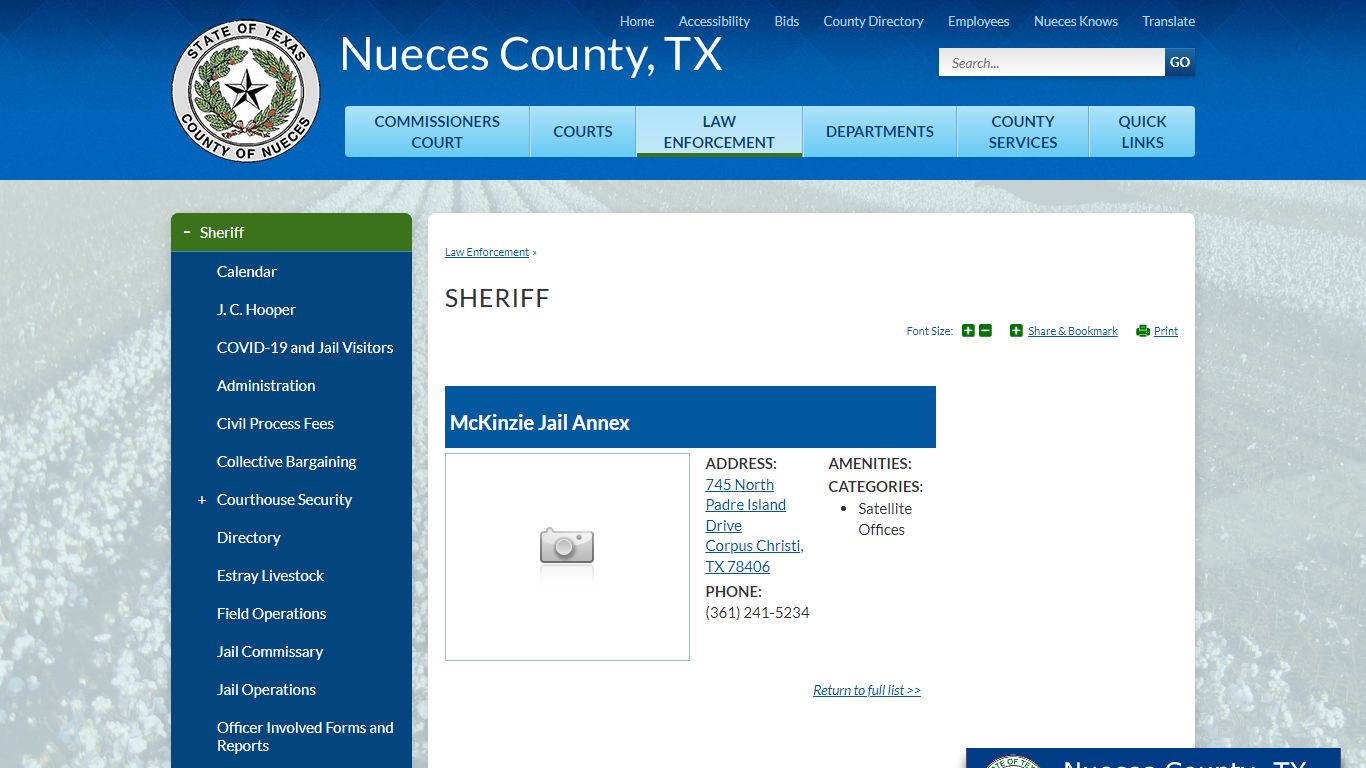 Sheriff | Nueces County, TX